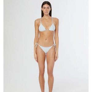 Onia Pale Alexa Bikini Top Blue 
Size XS